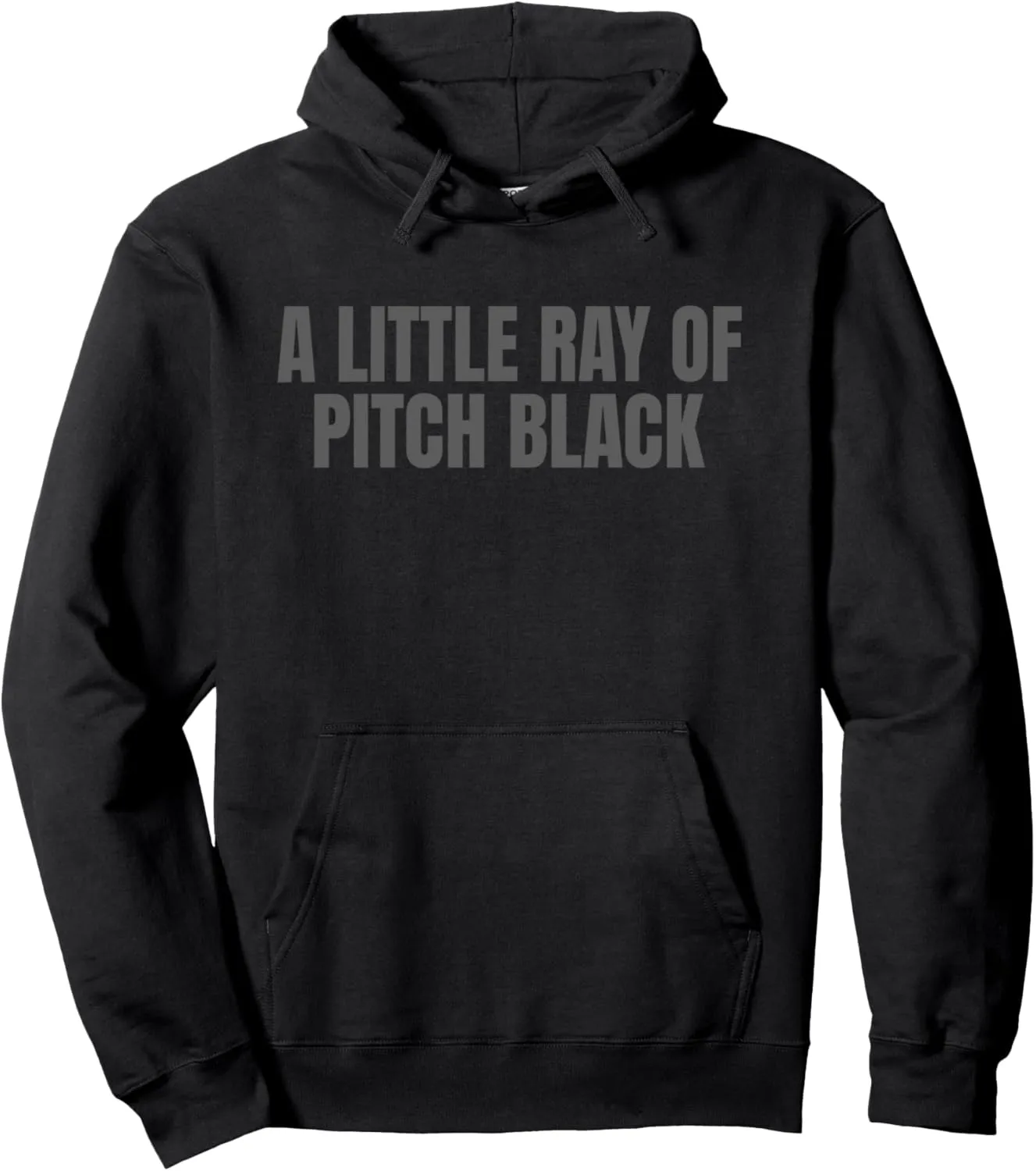 A Little Ray Of Pitch Black Pullover Hoodie
