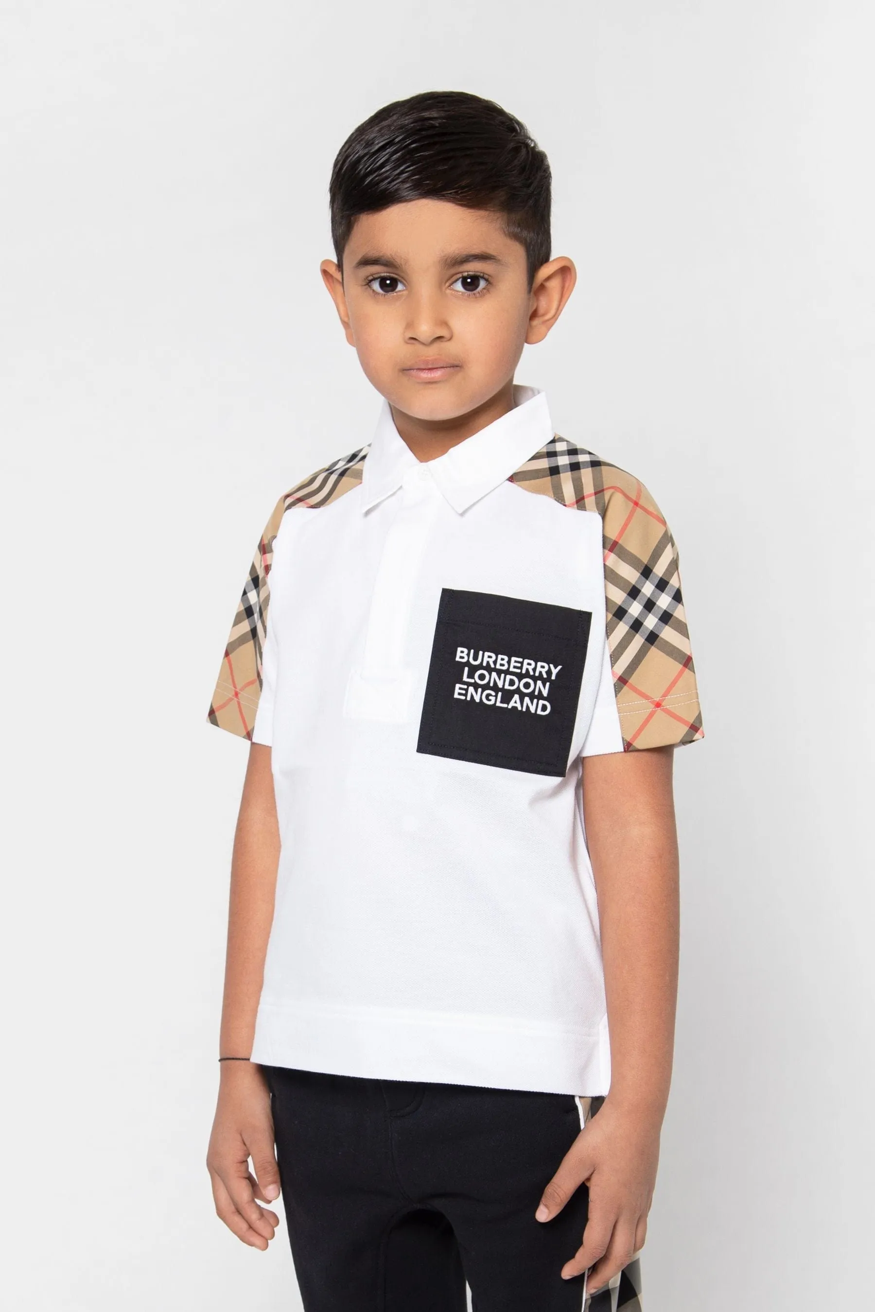 Burberry Boys Cotton Branded Polo Shirt