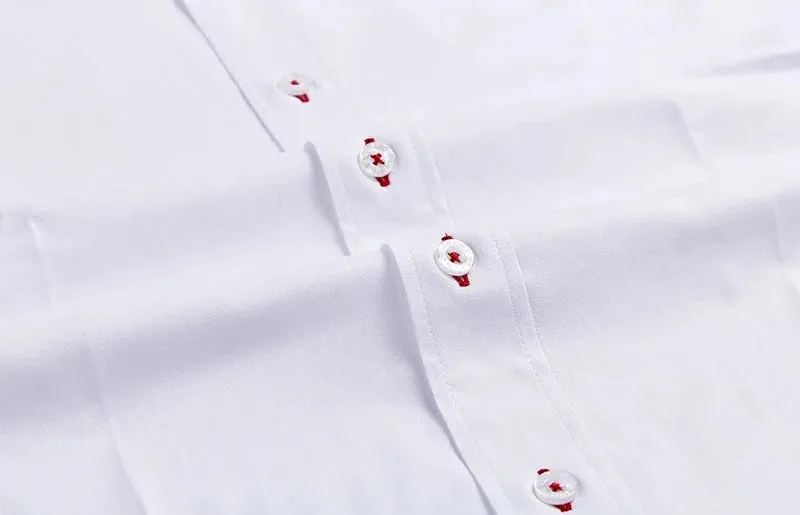 Business casual long sleeve cotton shirt