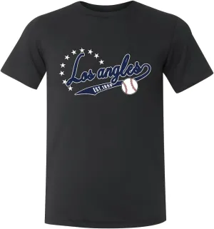 City Baseball Mens T-Shirt Short Sleeve Shirt Gifts Crew Neck Apparel for Baseball Fan Shirt