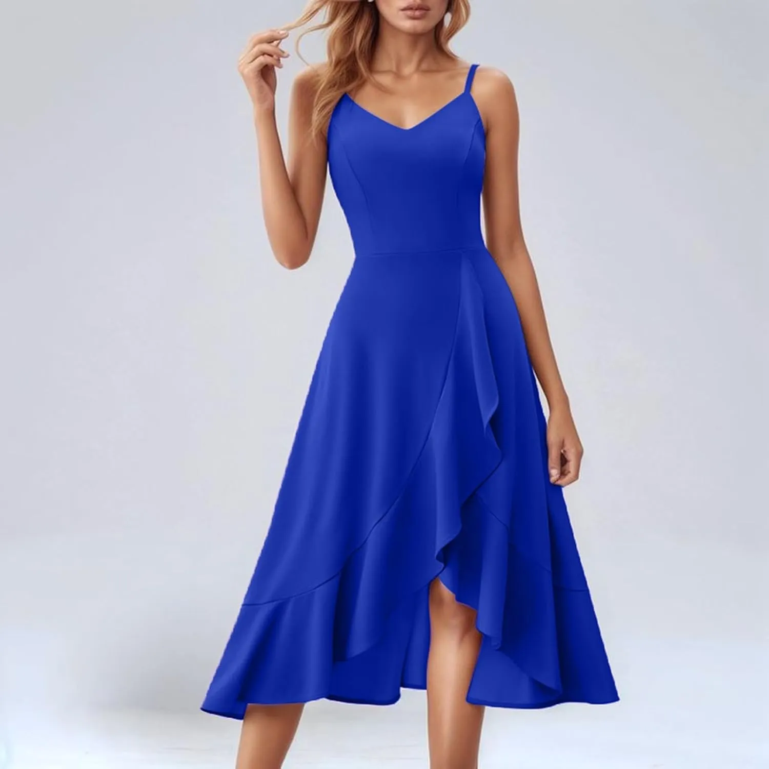 Cocktail Dresses for Women Plus Size Sleeveless Sundress Casual Loose Plain Long Dresses Summer Vacation Maxi Dress