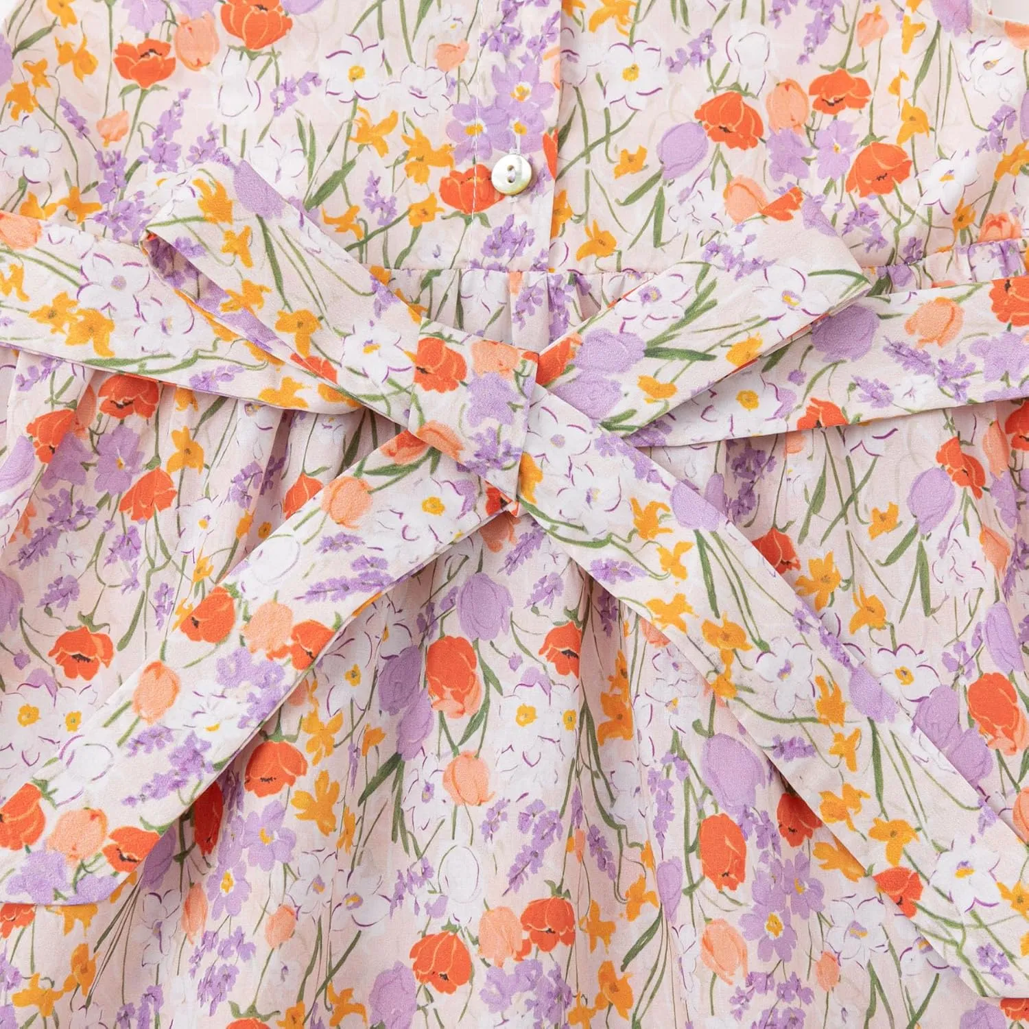 Curipeer Little Girls Summer Dress Floral Short Sleeve Cotton Casual Outfit Dress 12M-8Y
