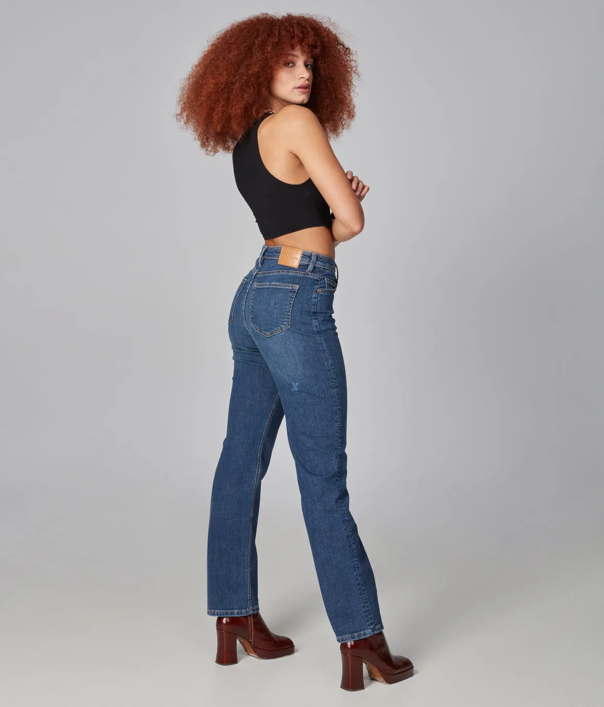 Denver High Rise Straight Leg Jeans