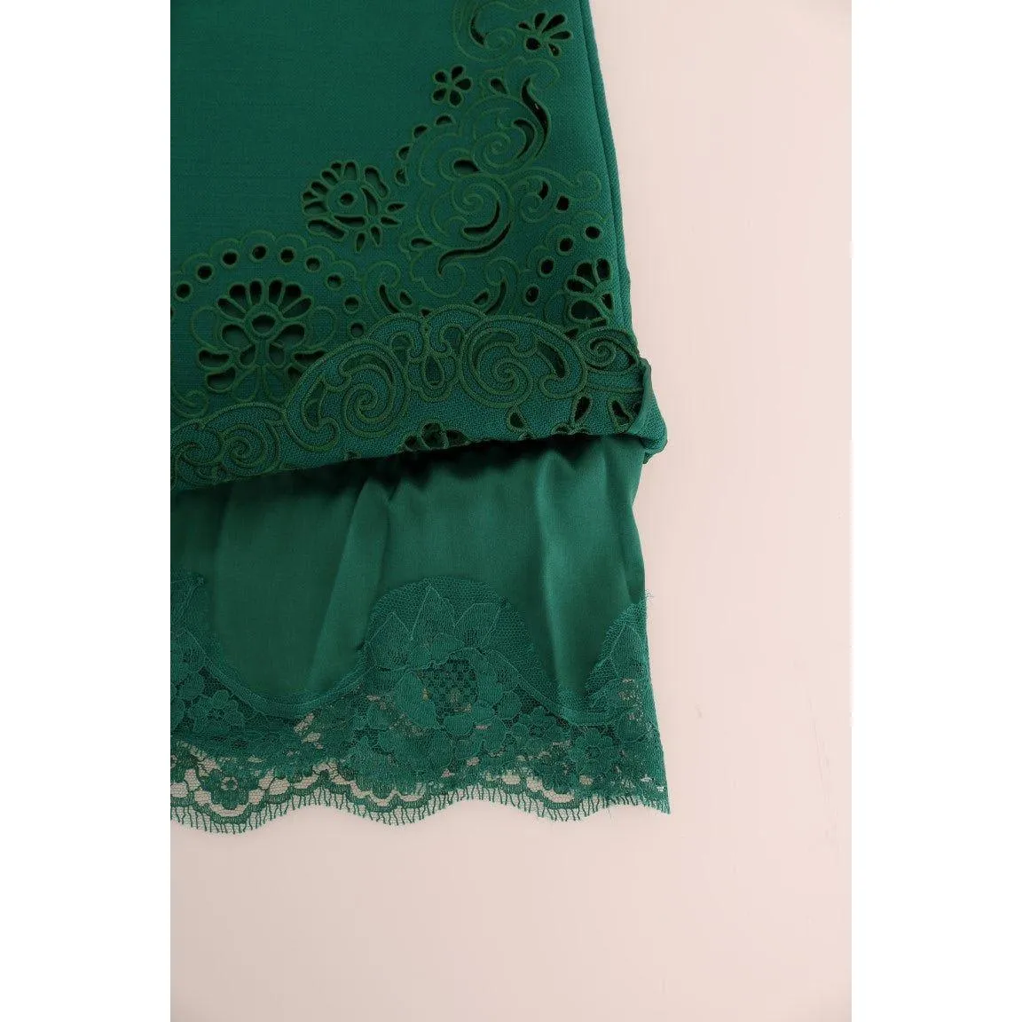 Dolce & Gabbana Elegant Green A-Line Sheath Dress