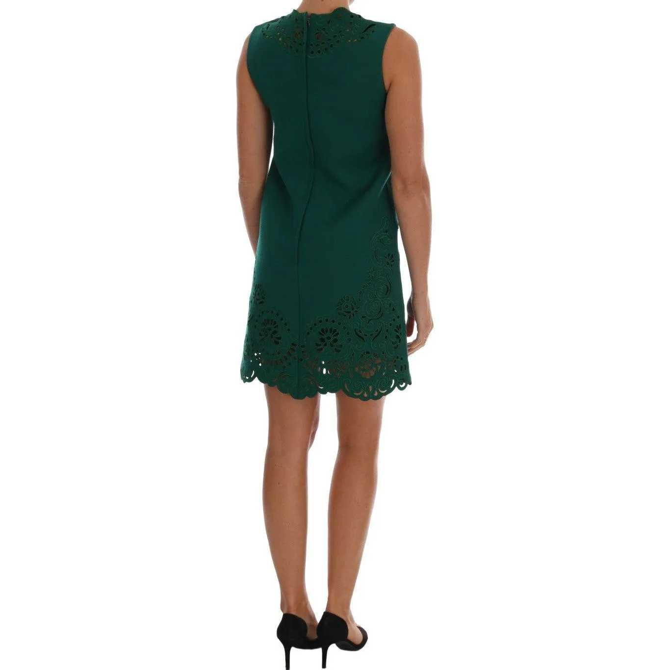 Dolce & Gabbana Elegant Green A-Line Sheath Dress