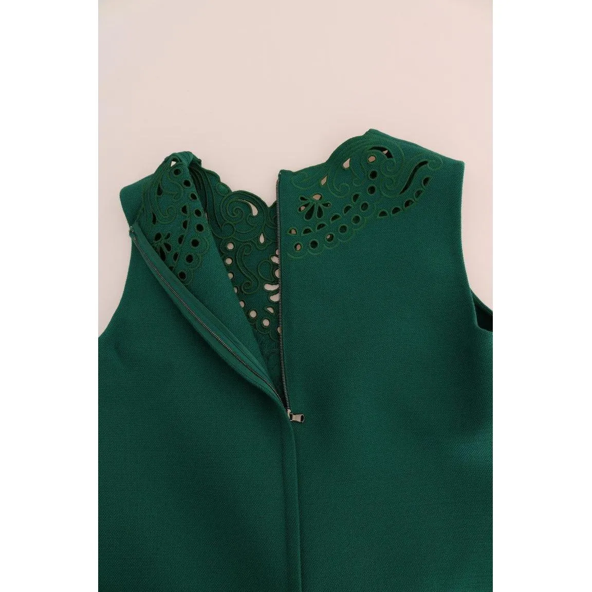 Dolce & Gabbana Elegant Green A-Line Sheath Dress
