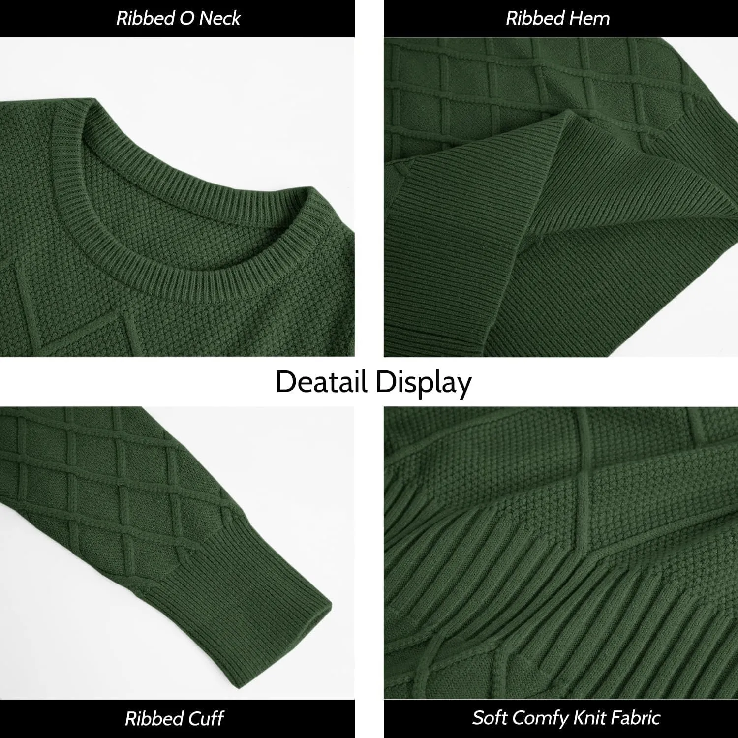 Dyexces Womens Sweater Dress Long Sleeve Crewneck Diamond Knit Sweater Dresses Sexy Slim Fit Pullover Dress