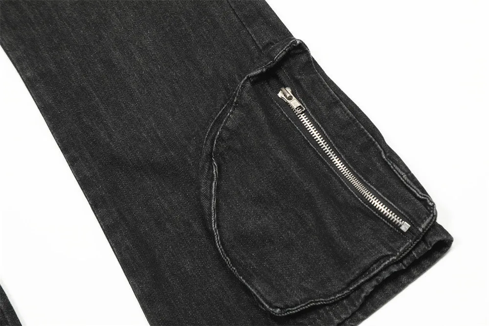 Fashion Personality Multi-pocket Design Jeans For Men
