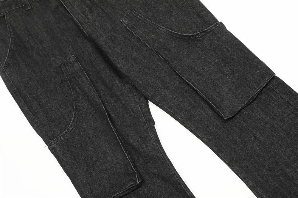 Fashion Personality Multi-pocket Design Jeans For Men
