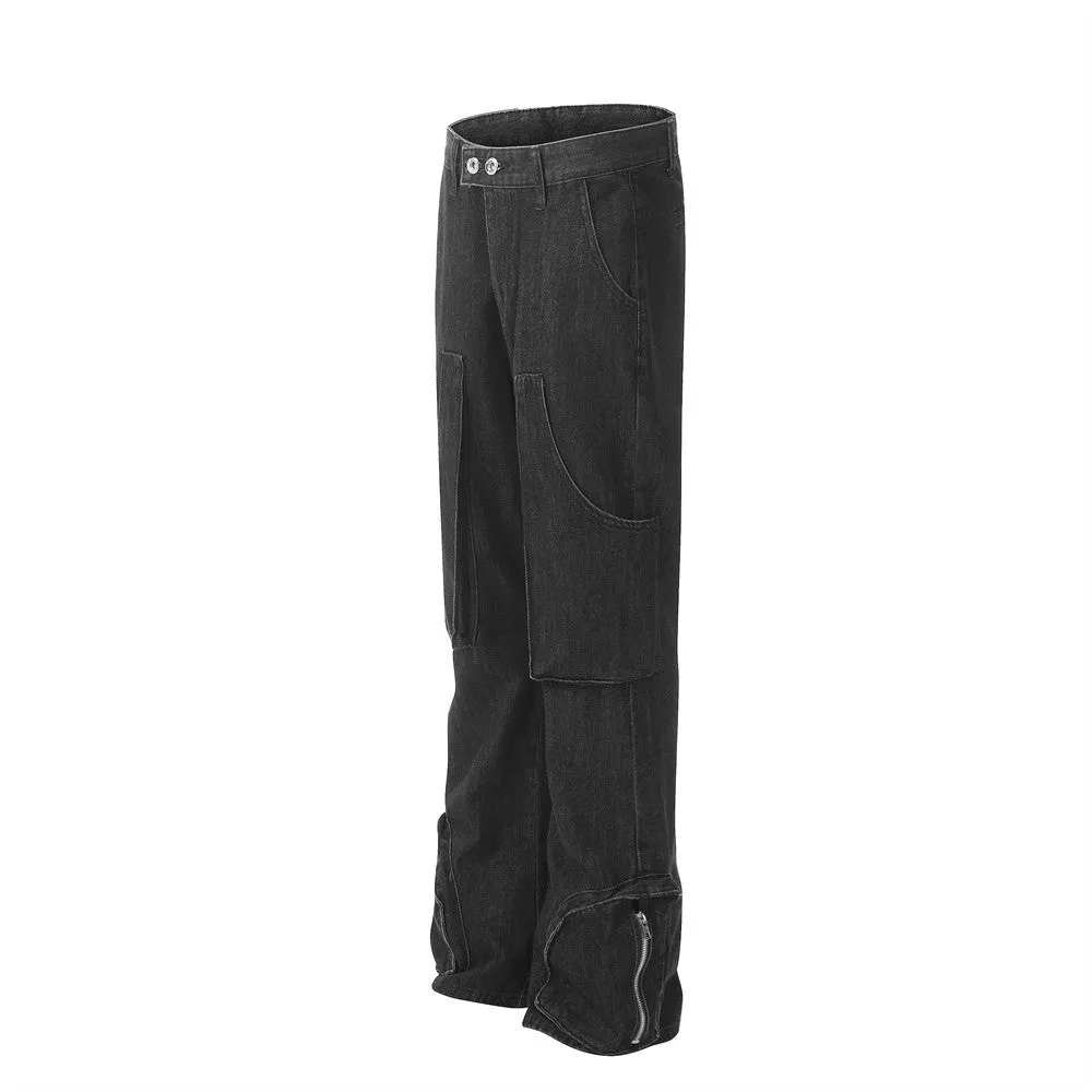 Fashion Personality Multi-pocket Design Jeans For Men