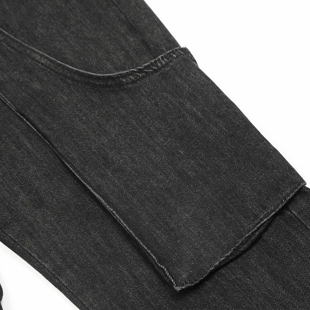 Fashion Personality Multi-pocket Design Jeans For Men
