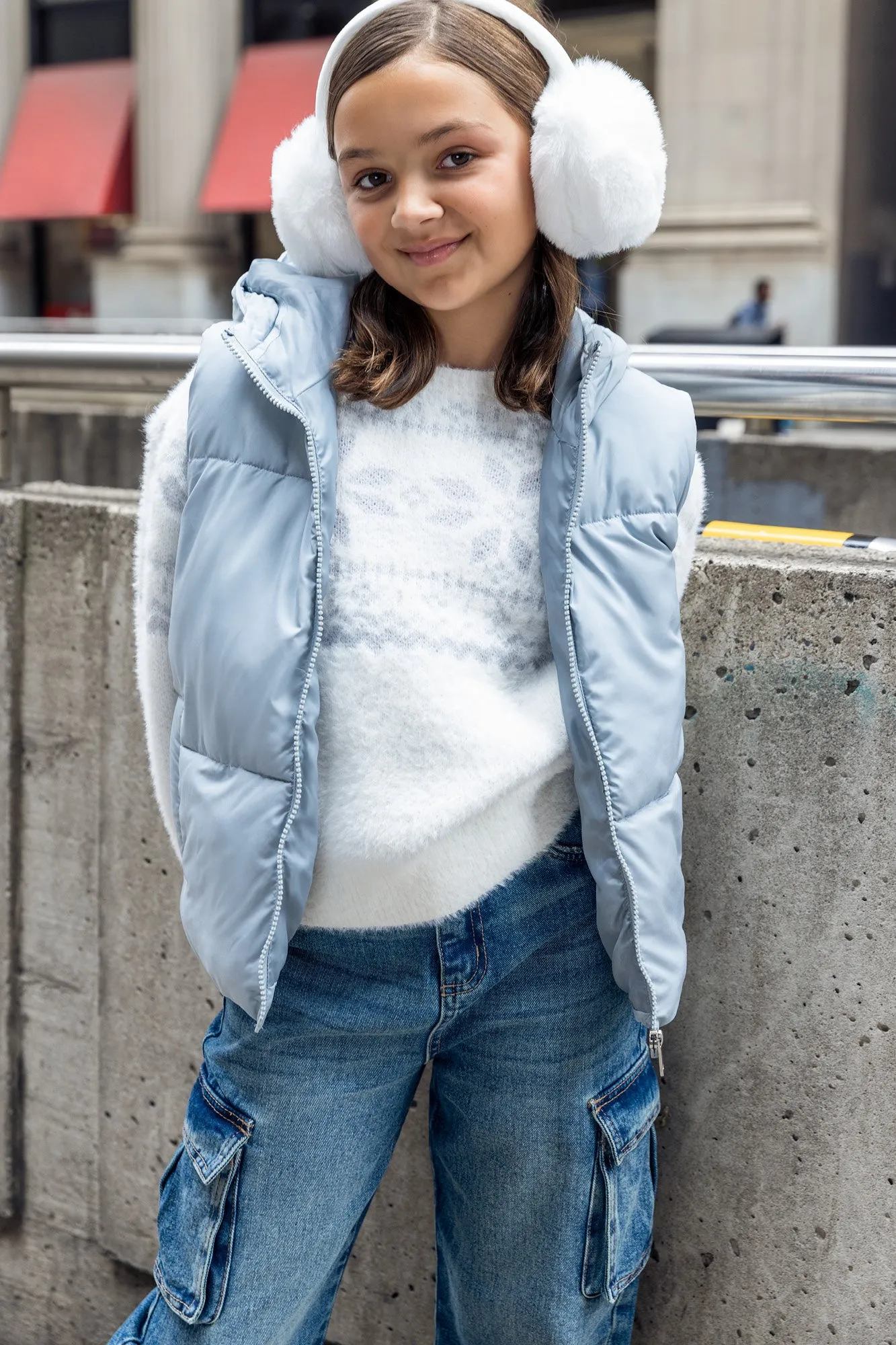 Girls Hooded Puffer Vest