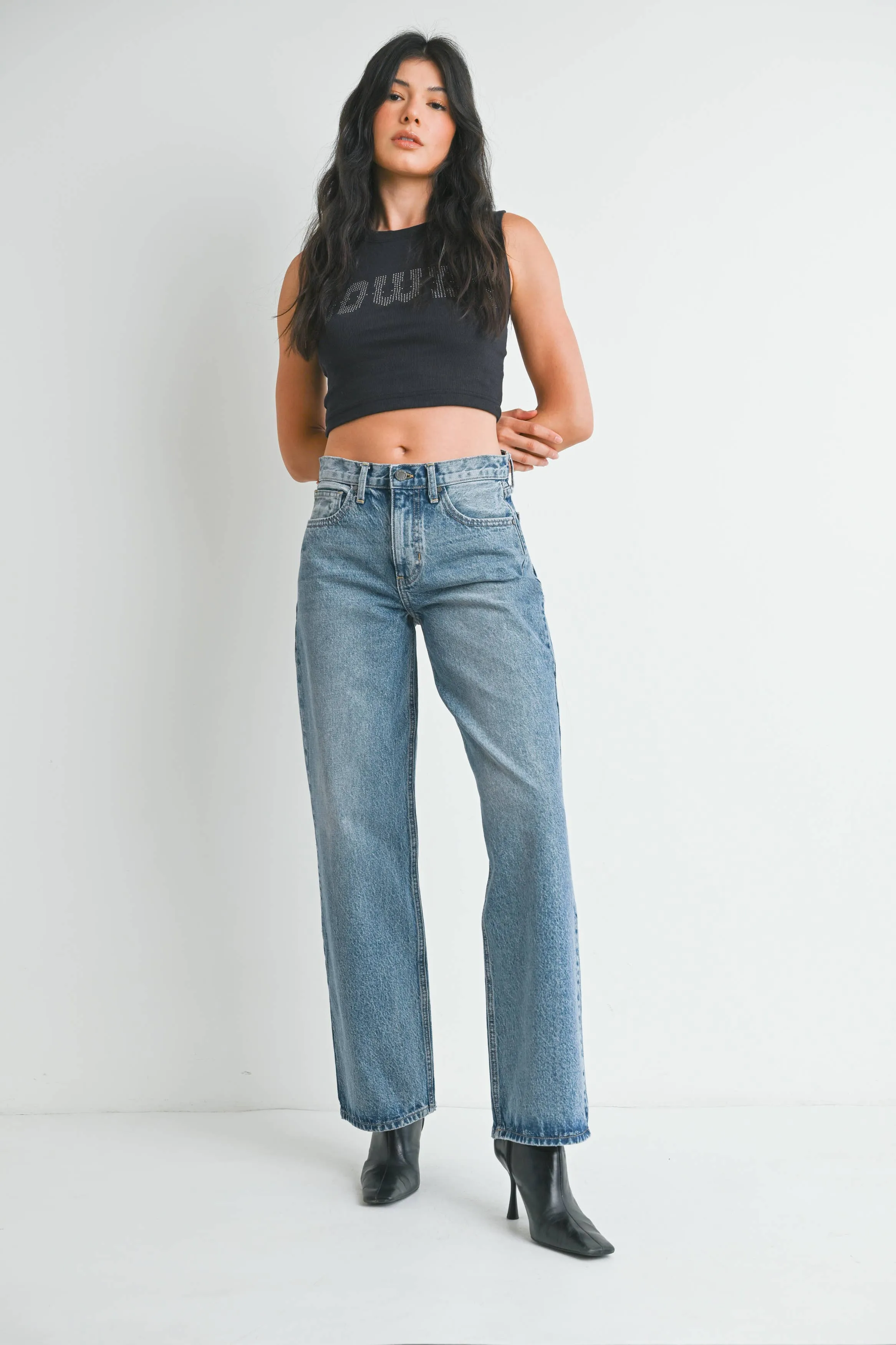 Just Black Denim Relaxed Straight Jean