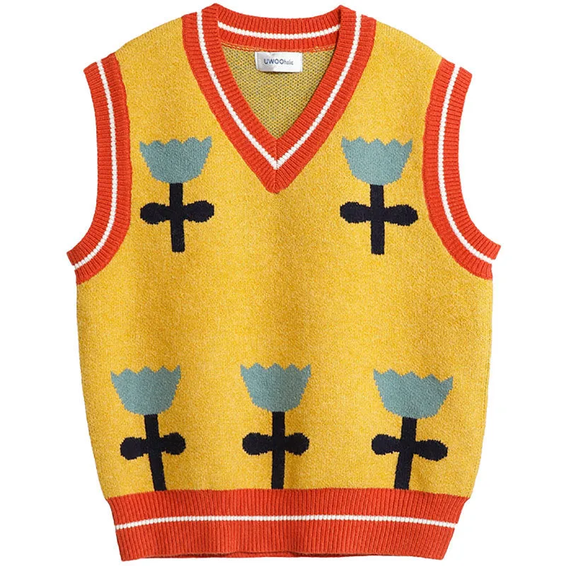 Loose sweater vest