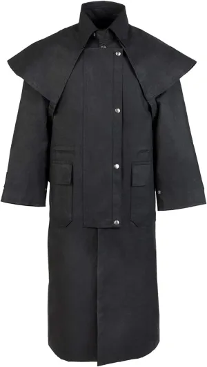 Mens Oil Cloth Oilskin Western Australian DROVER Waterproof Duster Coat Jacket 23101