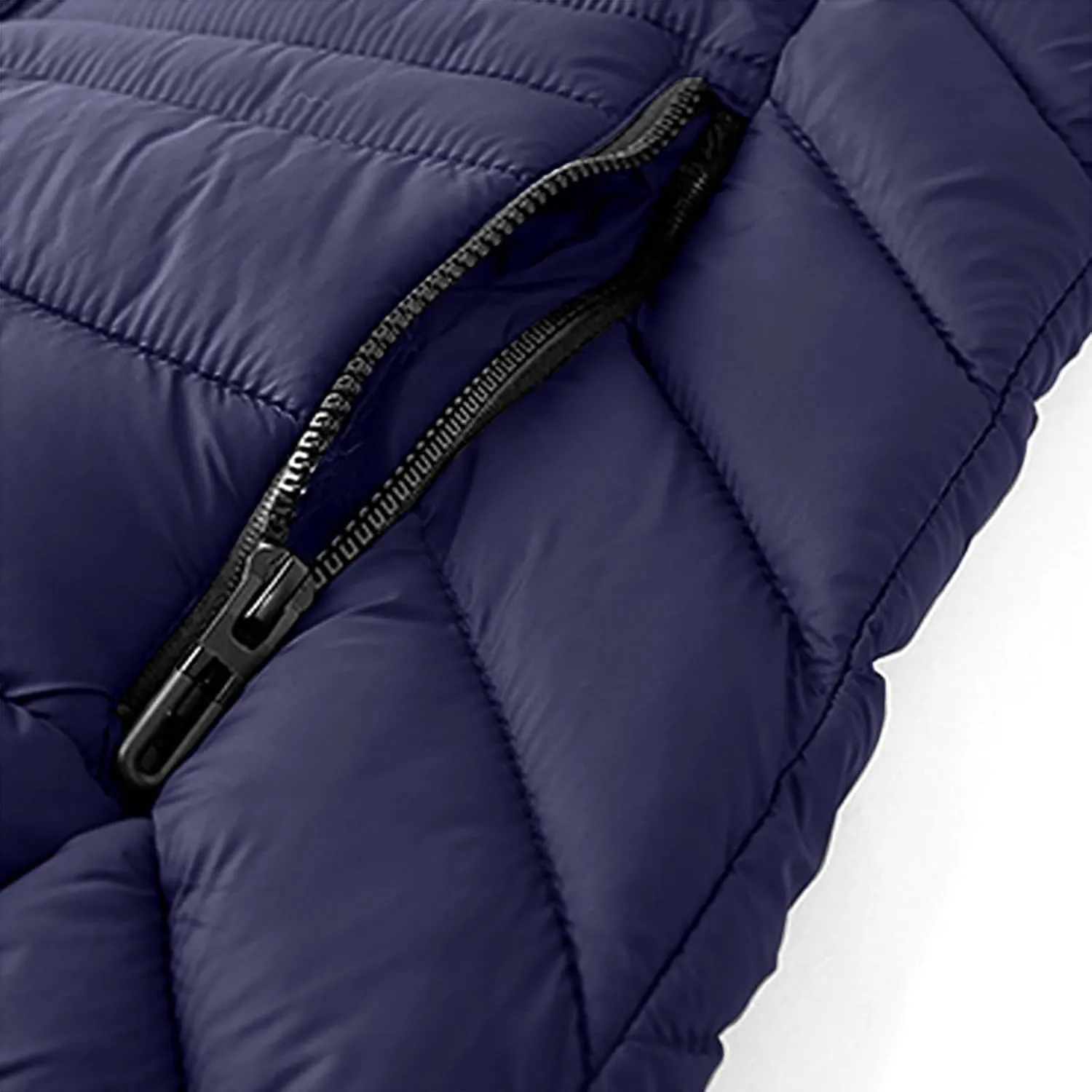 Mens Puffer Jacket Lightweight Hooded Down Jacket Water Resistant Quilted Jacket Plus Size Insulated Jacket Winter Coat