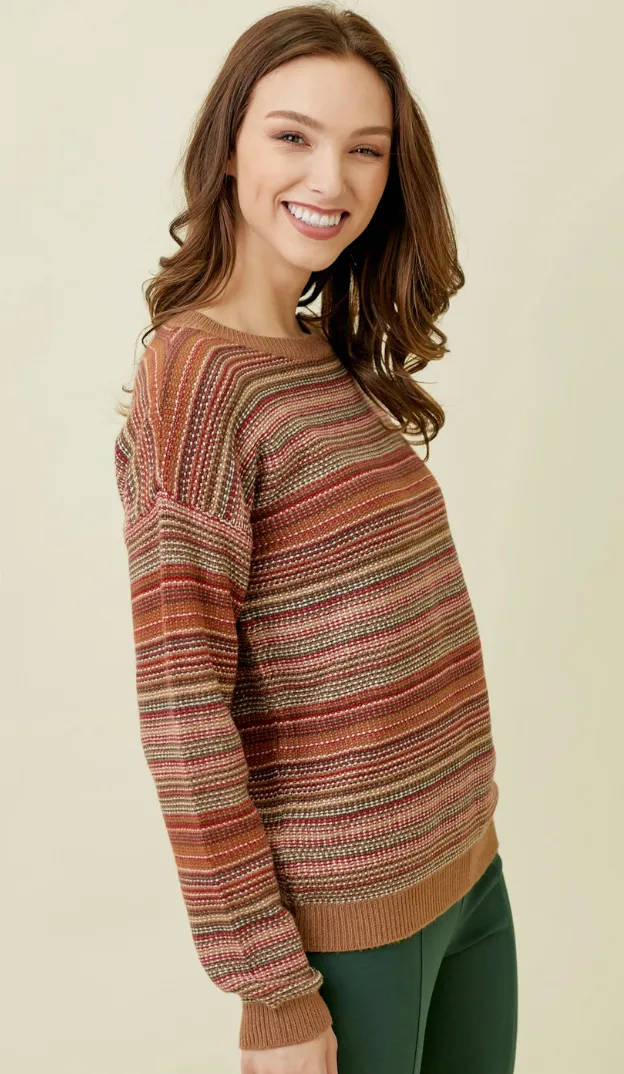 Multicolor Crew Neck Sweater