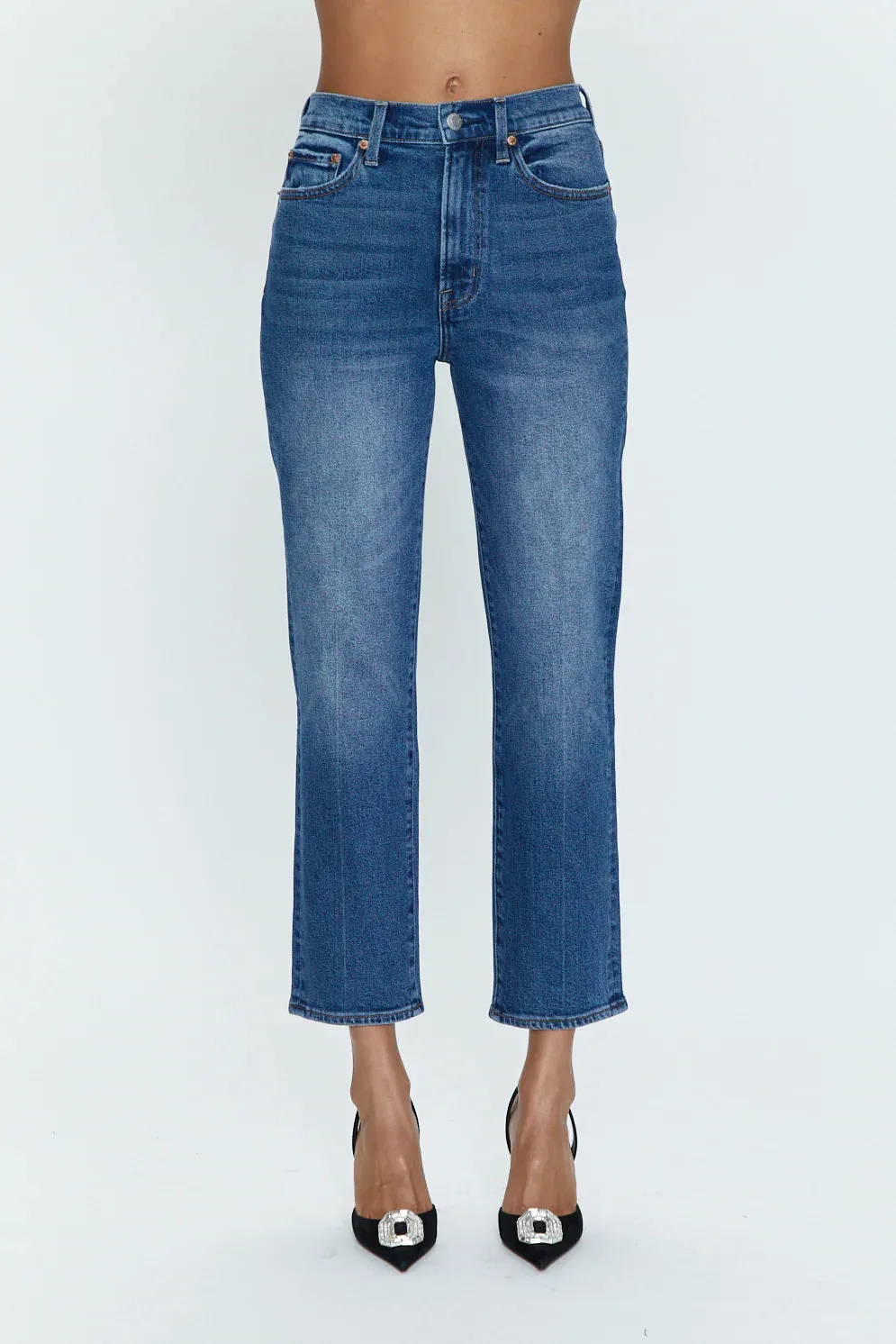 PIS Charlie High Rise Classic Straight Jeans in Augustus
