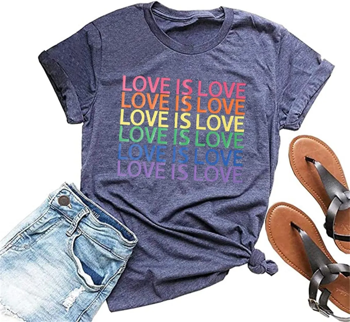 Pride Shirt Women Rainbow LGBT Equality Tshirt Funny Short Sleeve Gay Pride Shirt Top