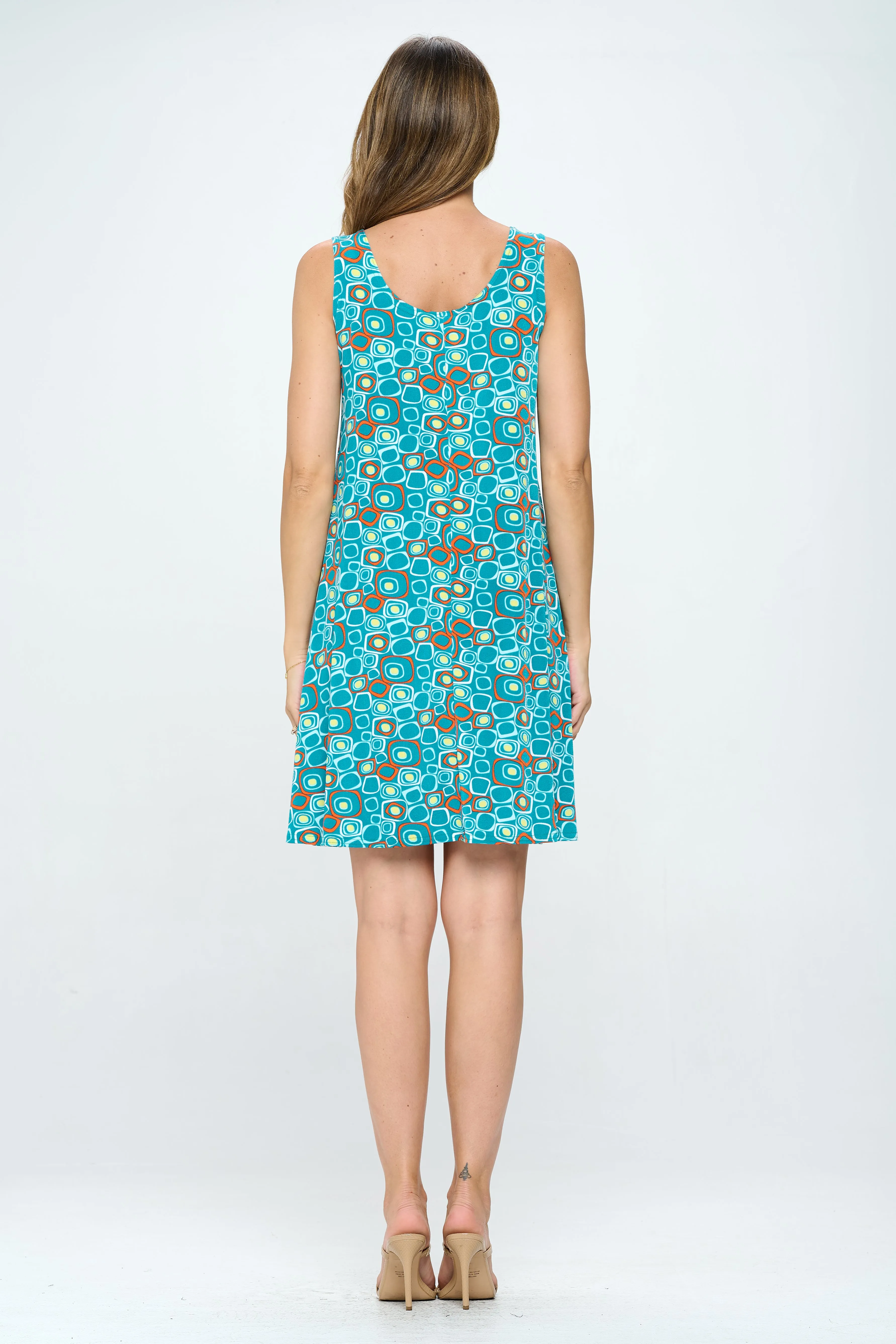Stretchy Missy Tank Dress Print- 7003BN-TRP1-W363