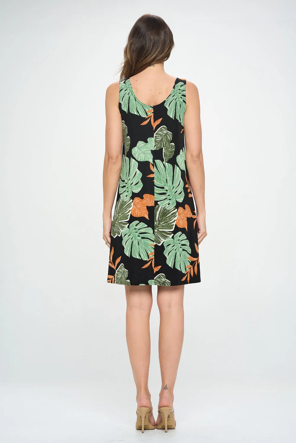 Stretchy Missy Tank Dress Print- 7003BN-TRP1-W389
