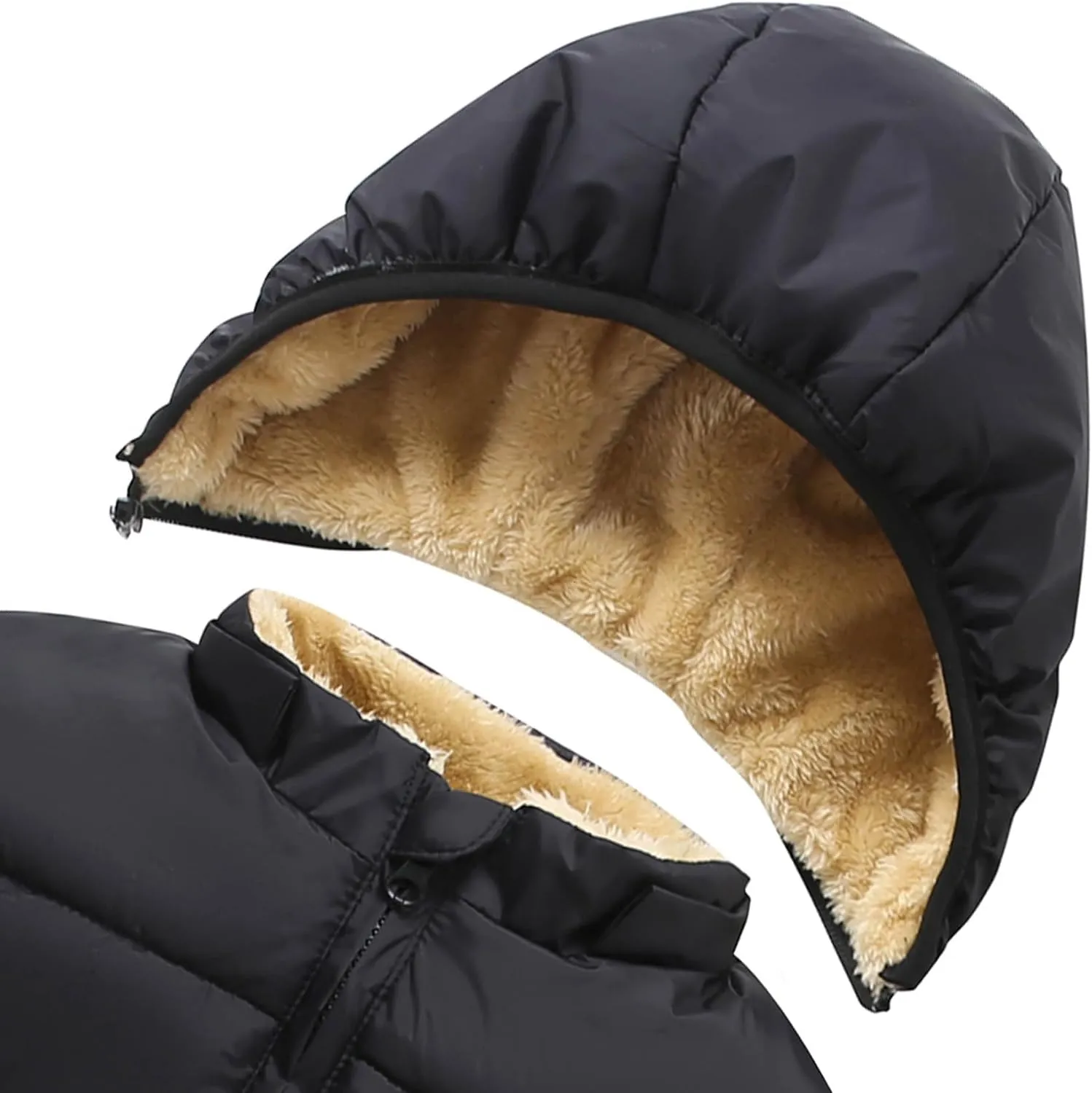 Toddler Winter Puffer Vest Fleece Hooded Sleeveless Jacket Padded Down Waistcoat Outwear for Baby Boys Girls